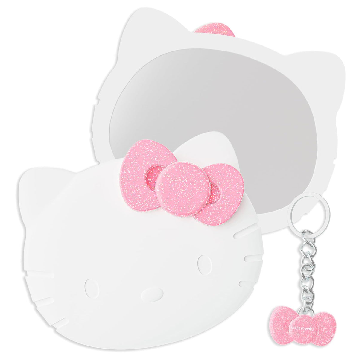 Wet n Wild Hello Kitty - Llavero con Espejo y Lazo Rosa, Mango de Agarre cómodo, versátil y portátil, Libre de crueldad y Vegano