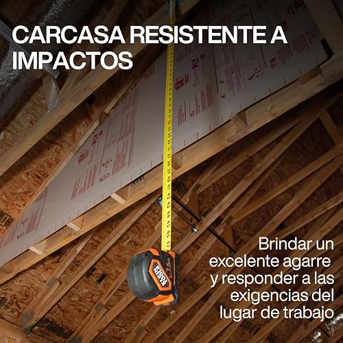 KLEIN TOOLS 9375 | Flexómetro Magnético | 7.5 M | Medición Precisa | Flexometro con imán potente para mayor control; su cinta metrica de doble lectura facilita mediciones precisas y rápidas.
