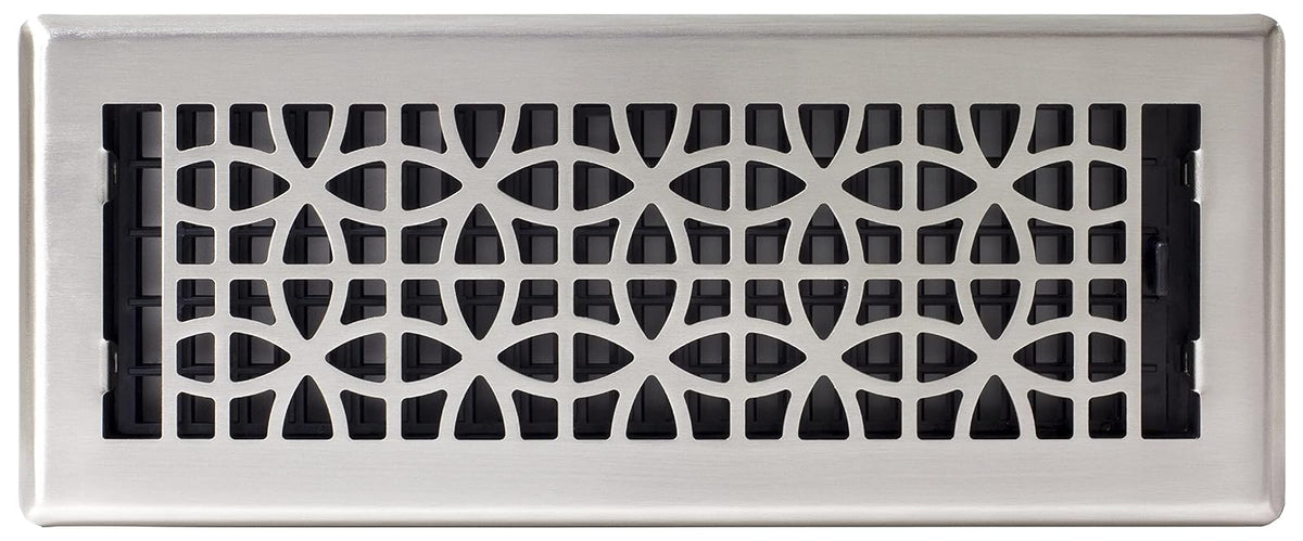 Decor Grates ECH412-NKL, Eclipse - Registro de Piso, 4 x 12 Pulgadas, níquel Cepillado