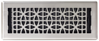 Decor Grates ECH412-NKL, Eclipse - Registro de Piso, 4 x 12 Pulgadas, níquel Cepillado