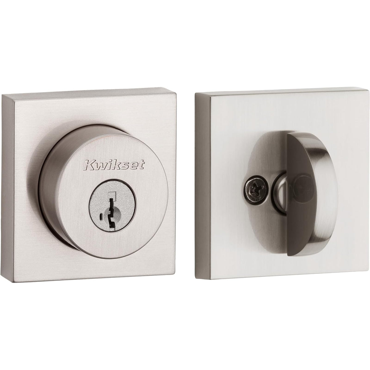 Kwikset Halifax Cerradura de Cerrojo con Llave, Seguridad SmartKey - Níquel Satinado - Nuevo