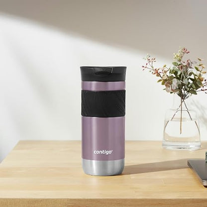 Contigo Vaso Térmico Acero Inoxidable 473 ML Lila Gloss Antiderrames Byron 2.0 Caliente Hasta por 9 Horas Libre de BPA