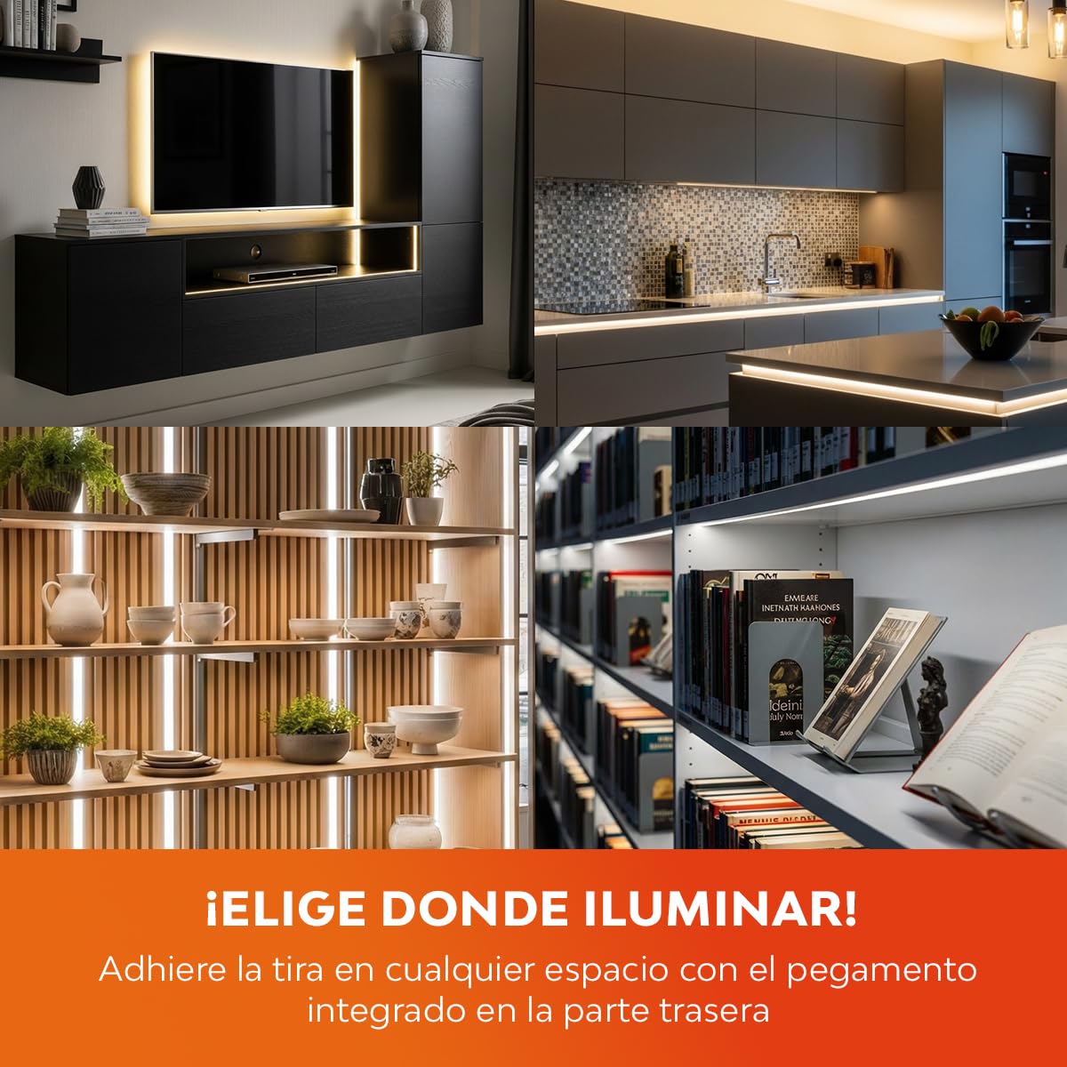 Tecnolite - 7Tira LED 5 Metros de Longitud 24 W, Luz Neutra, Interiores, No atenuable