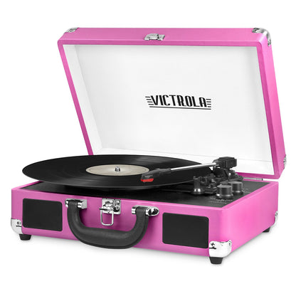 Victrola Journey Tocadiscos Portátil Tipo Maleta con Bluetooth, 3 Velocidades - Pink