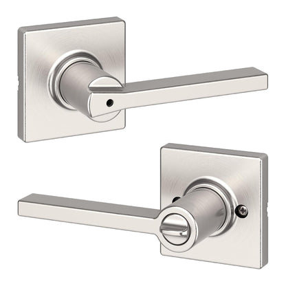 Kwikset Casey Manija de Privacidad para Puerta Interior - Privacidad - Níquel Satinado - 1 paquete