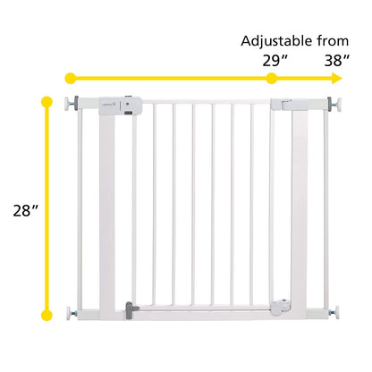 Safety 1st - Puerta para bebé con cierre automático y fijación a presión, para espacios desde 74 hasta 96 cm