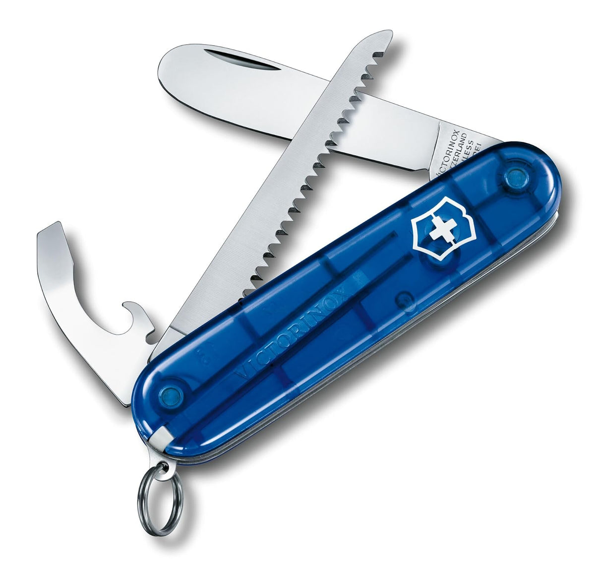 Victorinox Navaja para Niños, color Azul Transparente, 9 Usos - Azul