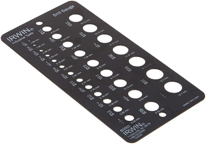 IRWIN Calibre de broca de 1/16 a 1/2 pulgadas, 29 agujeros (12092)