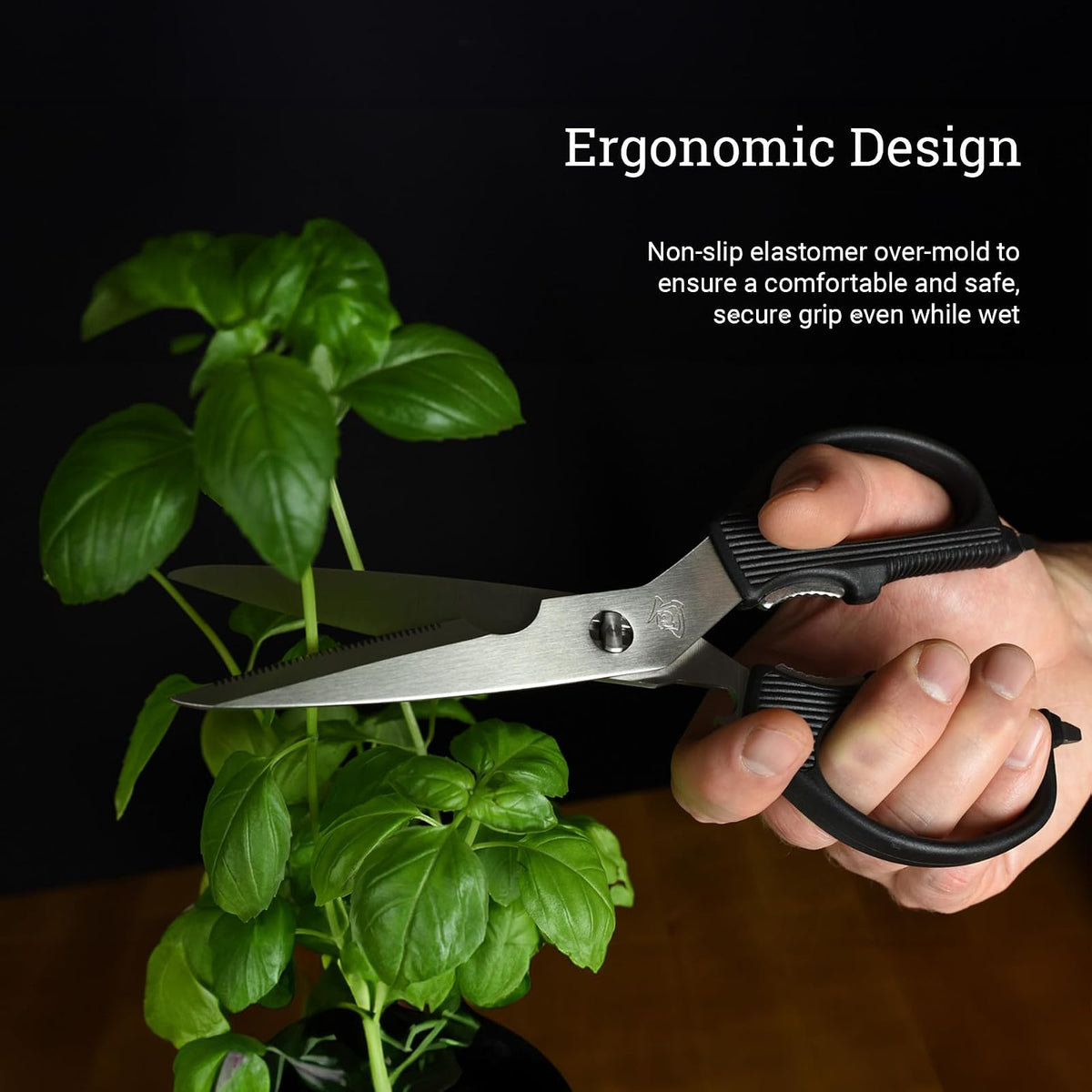 Shun DM7300 Multi-Purpose Shears, Black/Silver