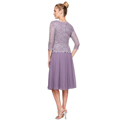 Alex Evenings Vestido de Encaje con Lentejuelas para Mujer (pequeño y Regular) Vestido para Ocaciones Especiales para para Mujer