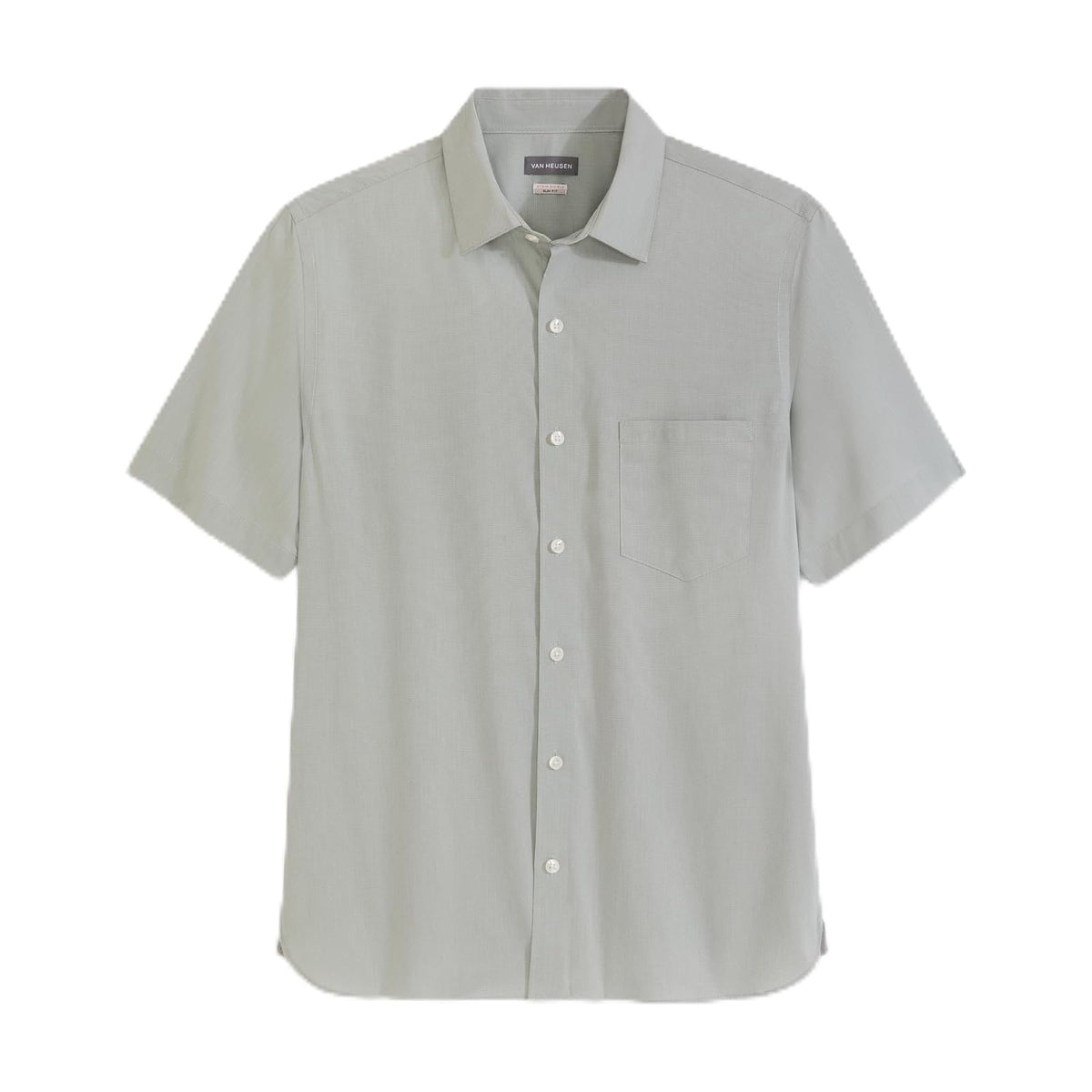 Van Heusen Camisa de Manga Corta sin Arrugas Grande y Alta a Cuadros Camisa Abotonada para para Hombre