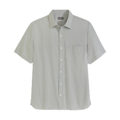Van Heusen Camisa de Manga Corta sin Arrugas Grande y Alta a Cuadros Camisa Abotonada para para Hombre