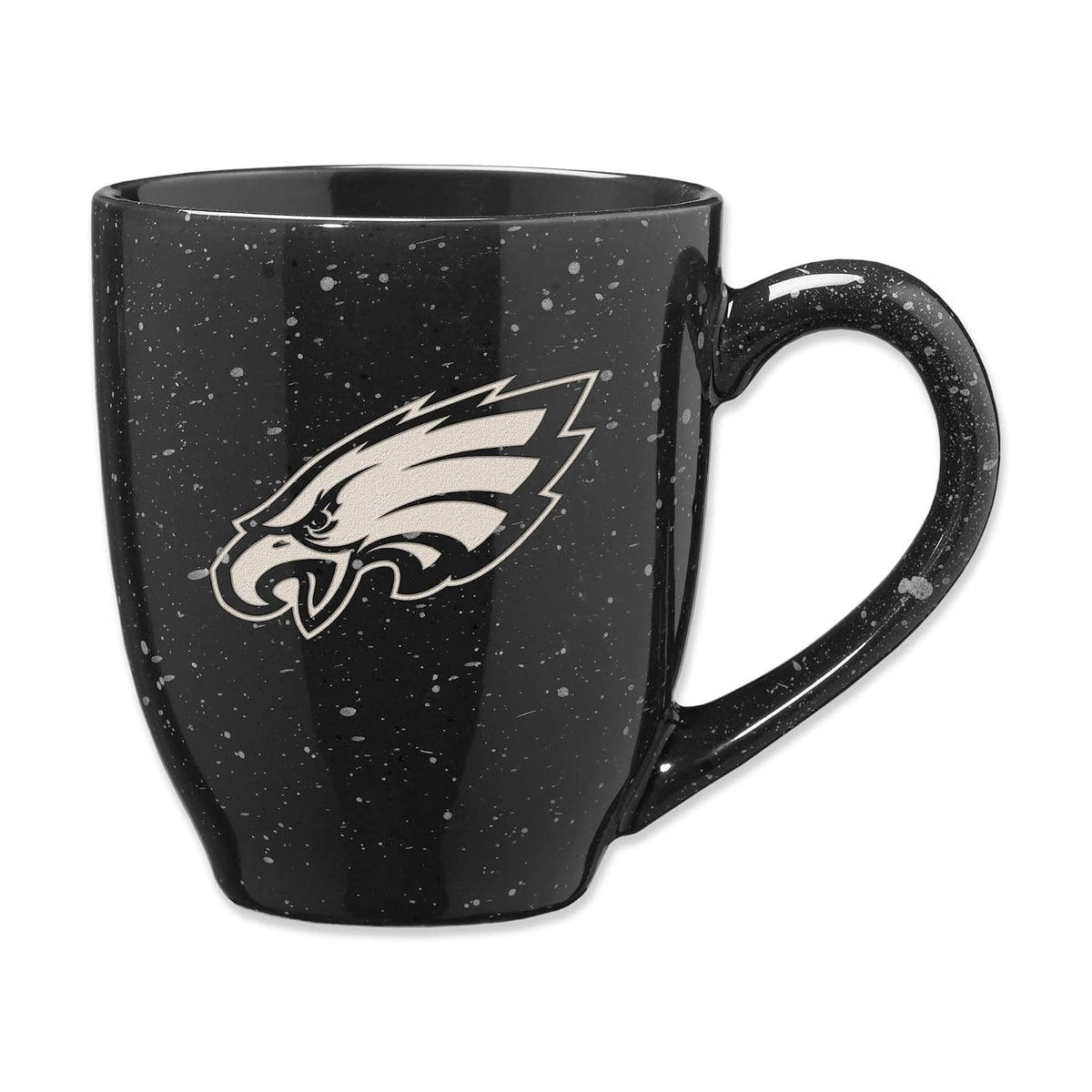 Rico Industries Taza de Cerámica NFL Grabada con Láser 16 oz - Philadelphia Eagles Black