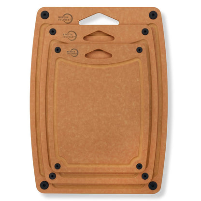 Mercer - Tabla de cortar culinaria compuesta de 14 9/16 pulgadas x 10 13/16 pulgadas, con pies antideslizantes y ranura para jugos, talla M