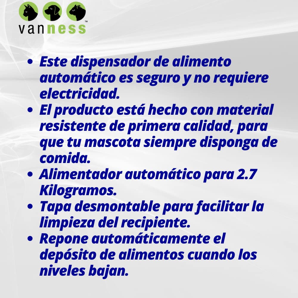 VanNess Dispensador de Alimento para Perro con 2.7 Kilogamos