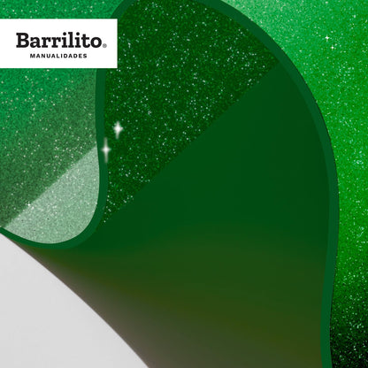 Barrilito Foamy Diamantinado. Tamaño 4 Cartas. 56x43cm. Verde Hoja. FD4C012