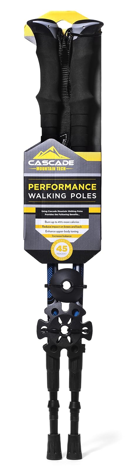 Cascade Mountain Tech Bastones de Senderismo Twist Lock – Ligeros con antigolpes para Caminar y Senderismo