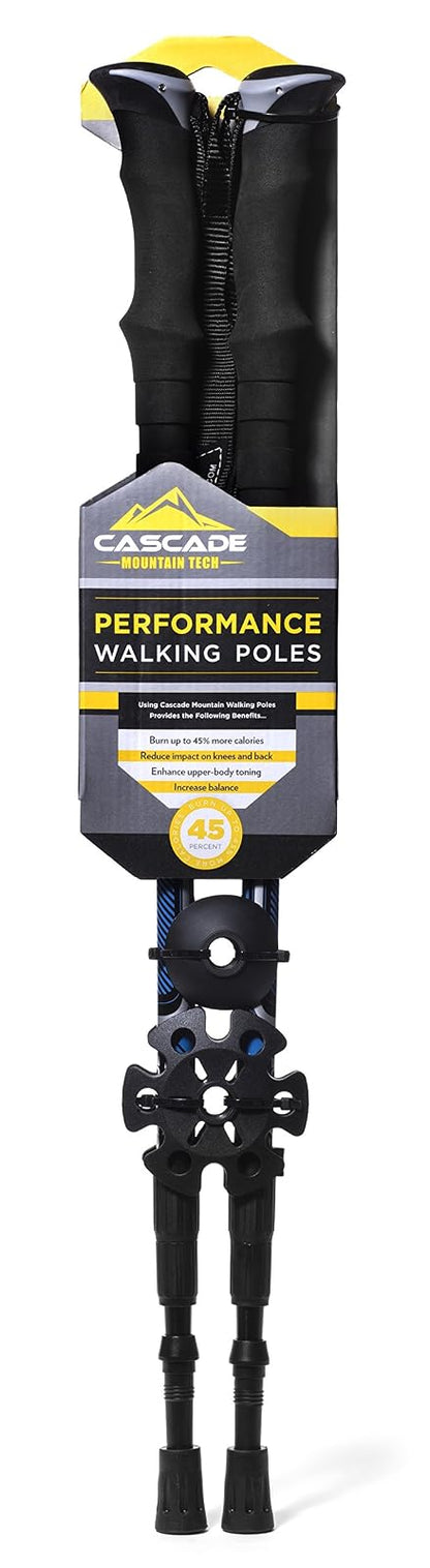 Cascade Mountain Tech Bastones de Senderismo Twist Lock – Ligeros con antigolpes para Caminar y Senderismo