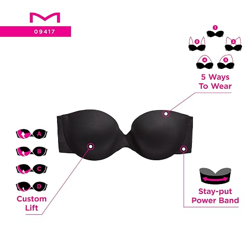 Maidenform Bra Strapless con Varilla y Copas Preformadas con Push-Up