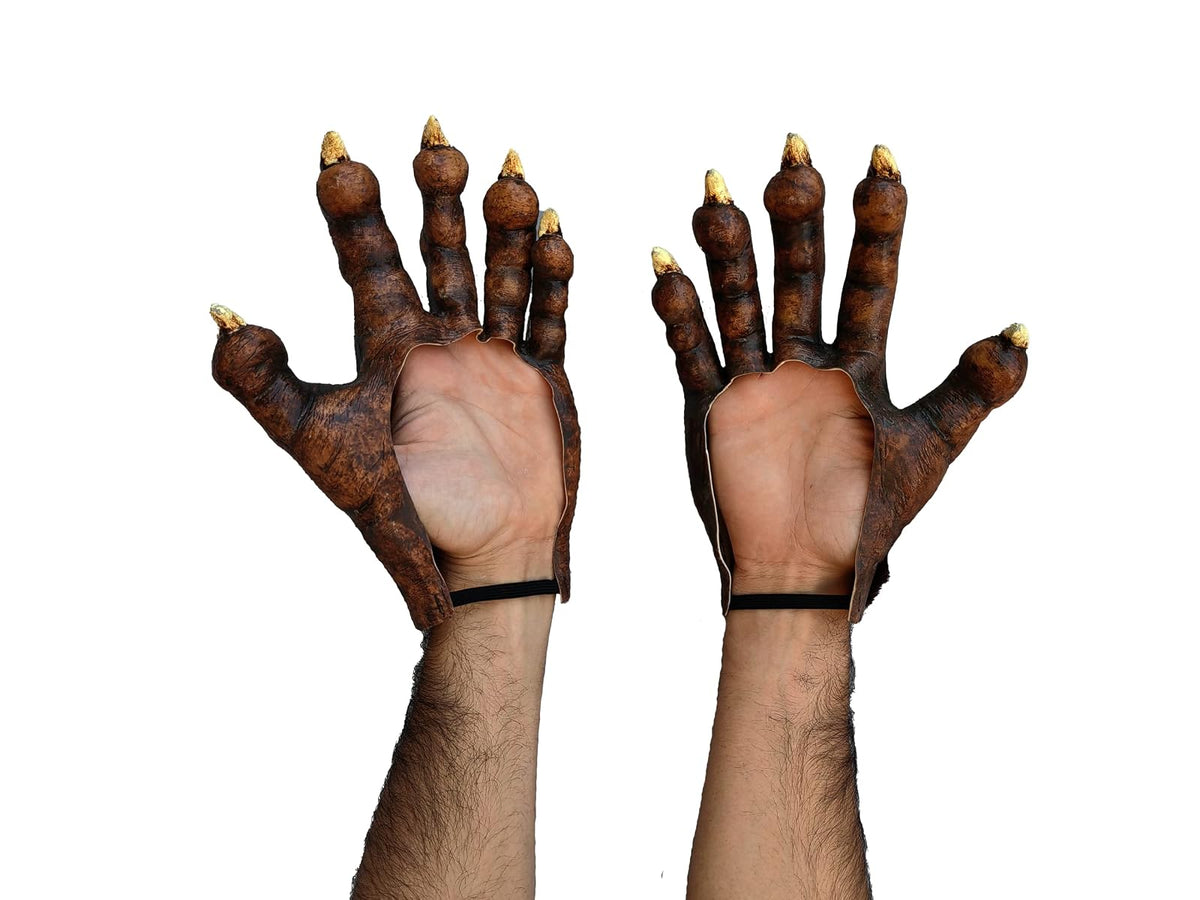 Wolf Hands Deluxe Accesorio de Guantes de Hombre Lobo, Complemento para Manos de Wolfman Ideal para Halloween y Fiestas de Disfraces