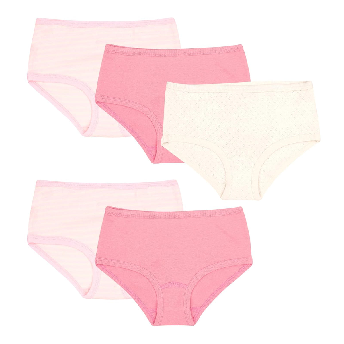 Baby Creysi Paquete de 5 Pantaletas para Niña de Algodón con Tejido Calado