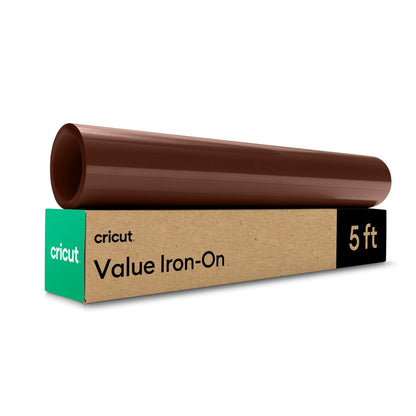 Cricut® Value Iron On, café (12 pulgadas x 5 pies) - Vinilo de transferencia de calor HTV