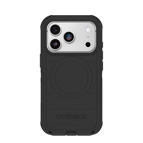 OtterBox - Funda para iPhone 17 Pro Defender Pro Series, Color Negro, Resistente, Resistente y Duradera, a presión en MagSafe