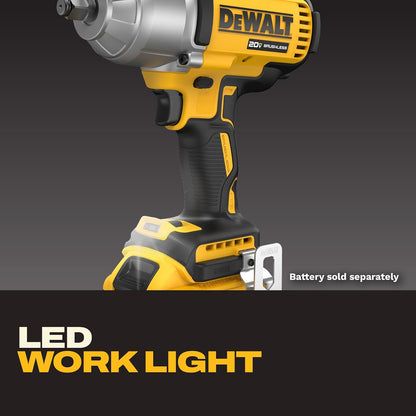 DEWALT Llave de impacto inalámbrica de 20 V MAX, 1/2 pulgadas, solo herramienta desnuda (DCF900B)