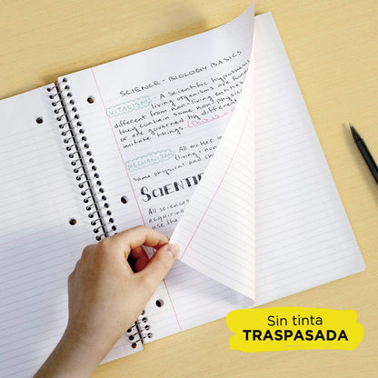 Five Star Cuaderno Personalizable de Espiral Profesional 100 Hojas a Raya 1 Materia