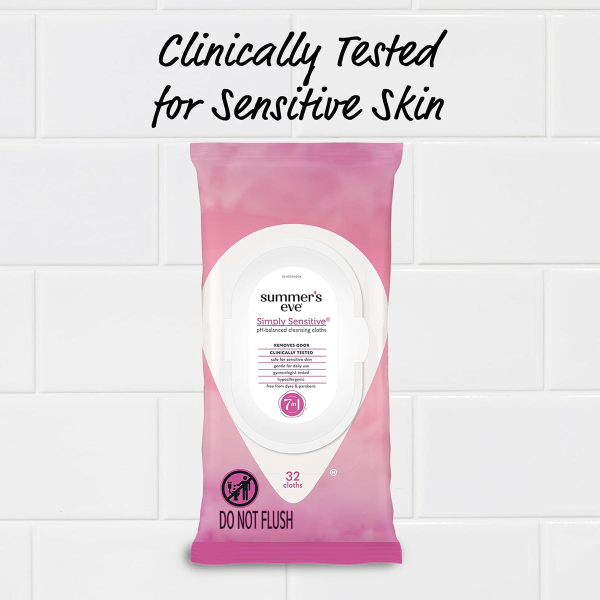 Summer's Eve Feminine Cleansing Cloths, for Sensitive Skin, for Women, 32 Pc Cloths