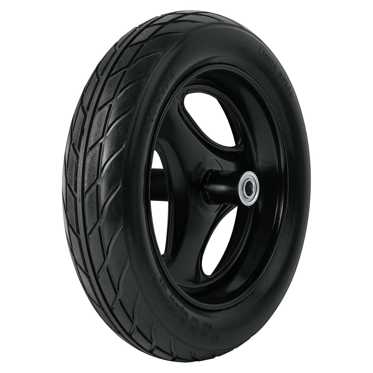 Truper RN-X, Llanta imponchable, 16" con rin, eje y baleros para carretilla