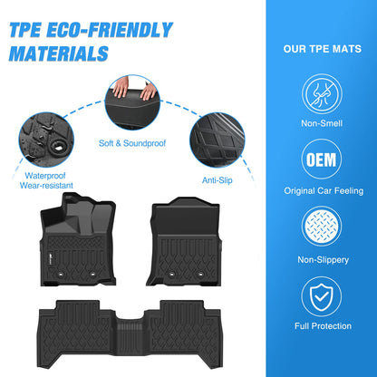 Nilight TPE - Alfombrillas para Toyota Tacoma Double Cab 2018 2019 2020 2021 2022 2023, Ajuste Personalizado para Todo Tipo de Clima