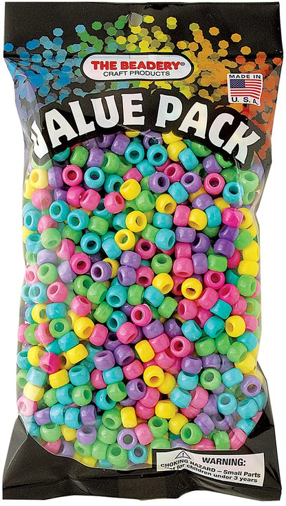 The Beadery Cuentas Pony de Vidrio 6 x 9 mm, 900 Piezas - multicolor