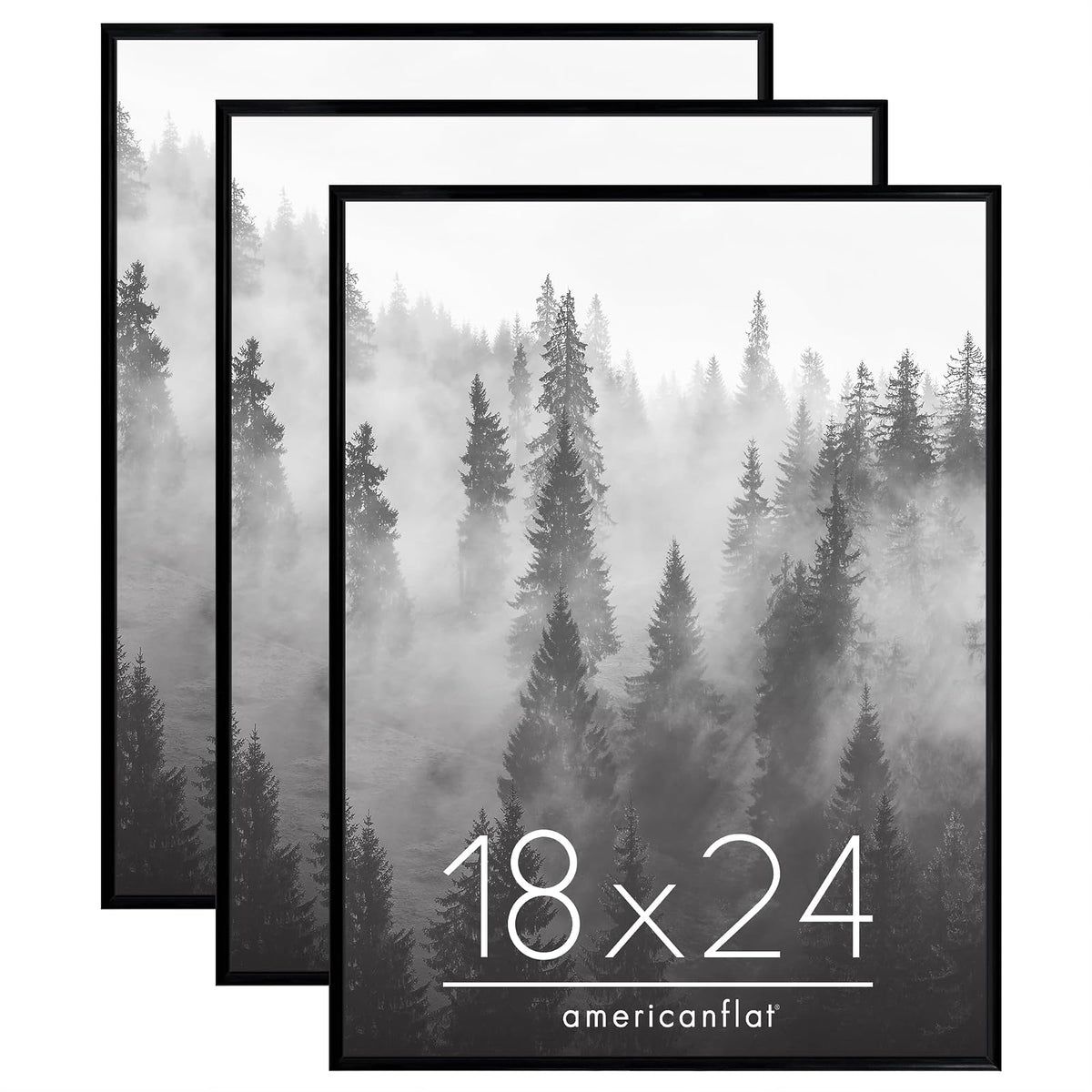 Americanflat Marco de Póster 24x36 Pulgadas Set de 3 - 45,72 x 60,96 cm (18 X 24 pulg.)