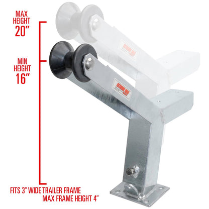 Extreme Max 3006.6895 Soporte Ajustable para Cabrestante con Rodillo para Motor, Plateado