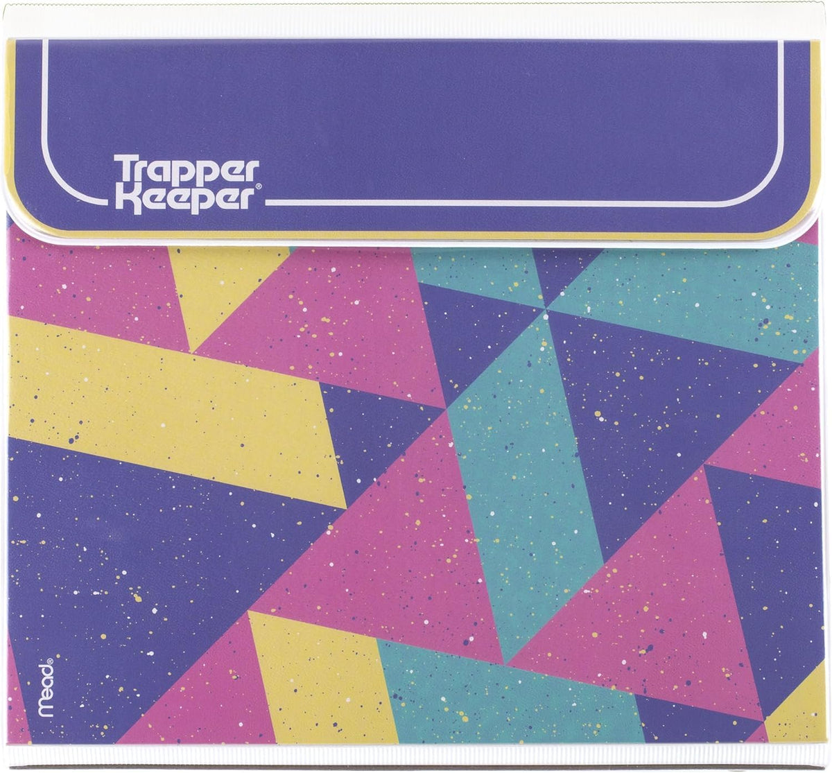 Mead Trapper Keeper - Carpeta de 1" con 2 Folders y Cierre de Velcro. Diseño Vector Glow. 260038FN-ECM