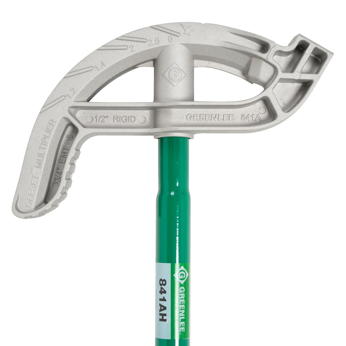GREENLEE - Doblatubos, Cabezal de Curvadora Manual de Aluminio con Mango para EMT de 3/4", Rígido/IMC de 1/2", Herramientas Manuales Profesionales