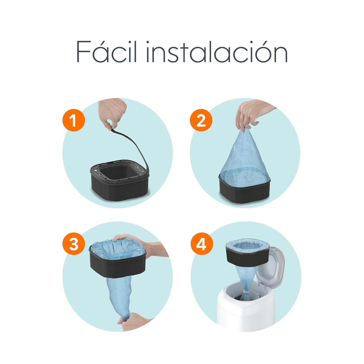 El recambio cuadrado Diaper Genie Jumbo con película continua | Puede contener hasta 810 pañales tamaño recién nacido.