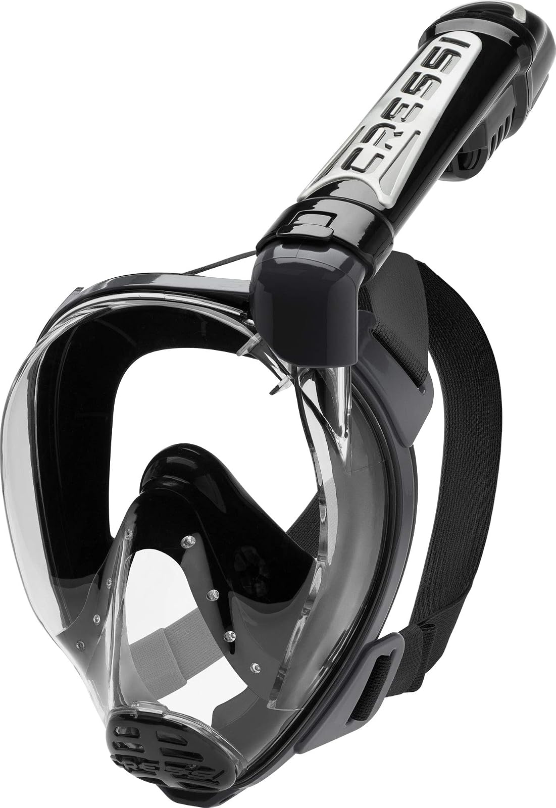 Cressi - Máscara de Snorkel para Adultos - Amplia visión Clara, Sistema antivaho - Fácil respiración: Seguridad Primero - Nuevo 2019 - Duke Dry: Diseñado en Italia: Calidad Desde 1946 - Negro - Negro - Mediano - Grande