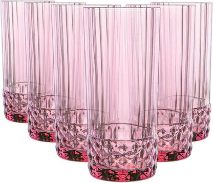 Bormioli Rocco '20s Juego de 6 Vasos de Vidrio de Color - Cooler (Set of 6) - Lila