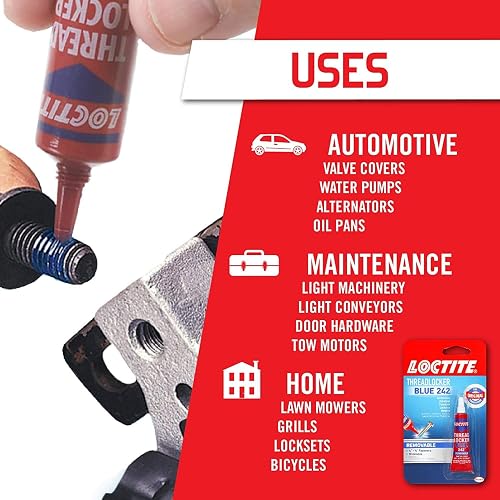 Loctite 242 azul Threadlocker 6 mm Tubo (209728), Paquete de 12, azul 242