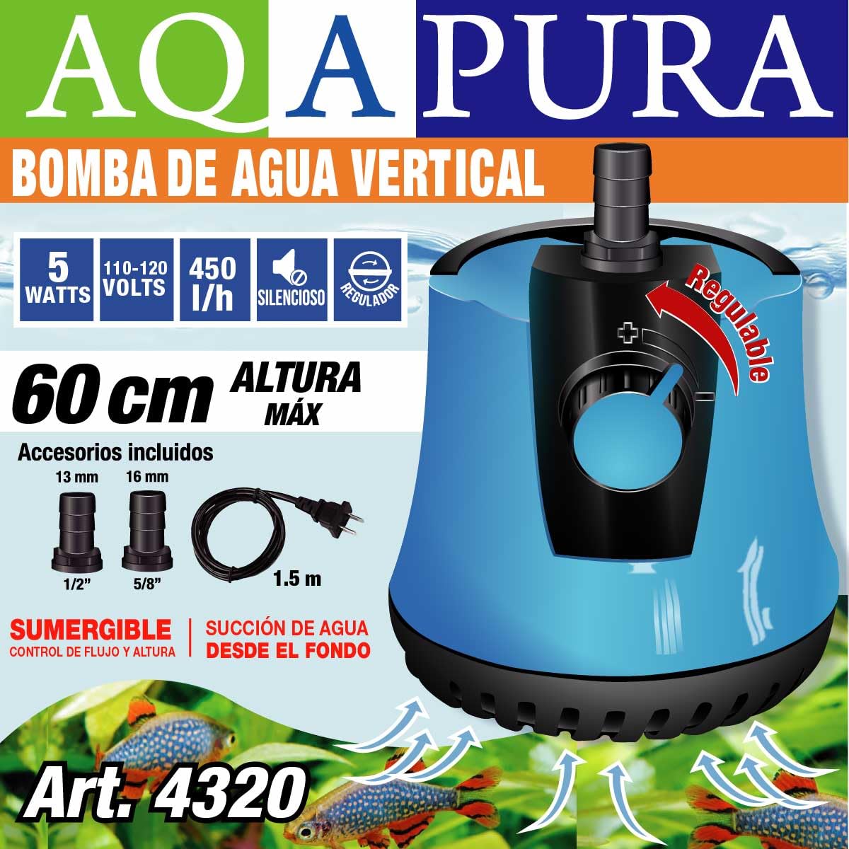 BOMBA VERTICAL DE AGUA 4329 2.5 METROS