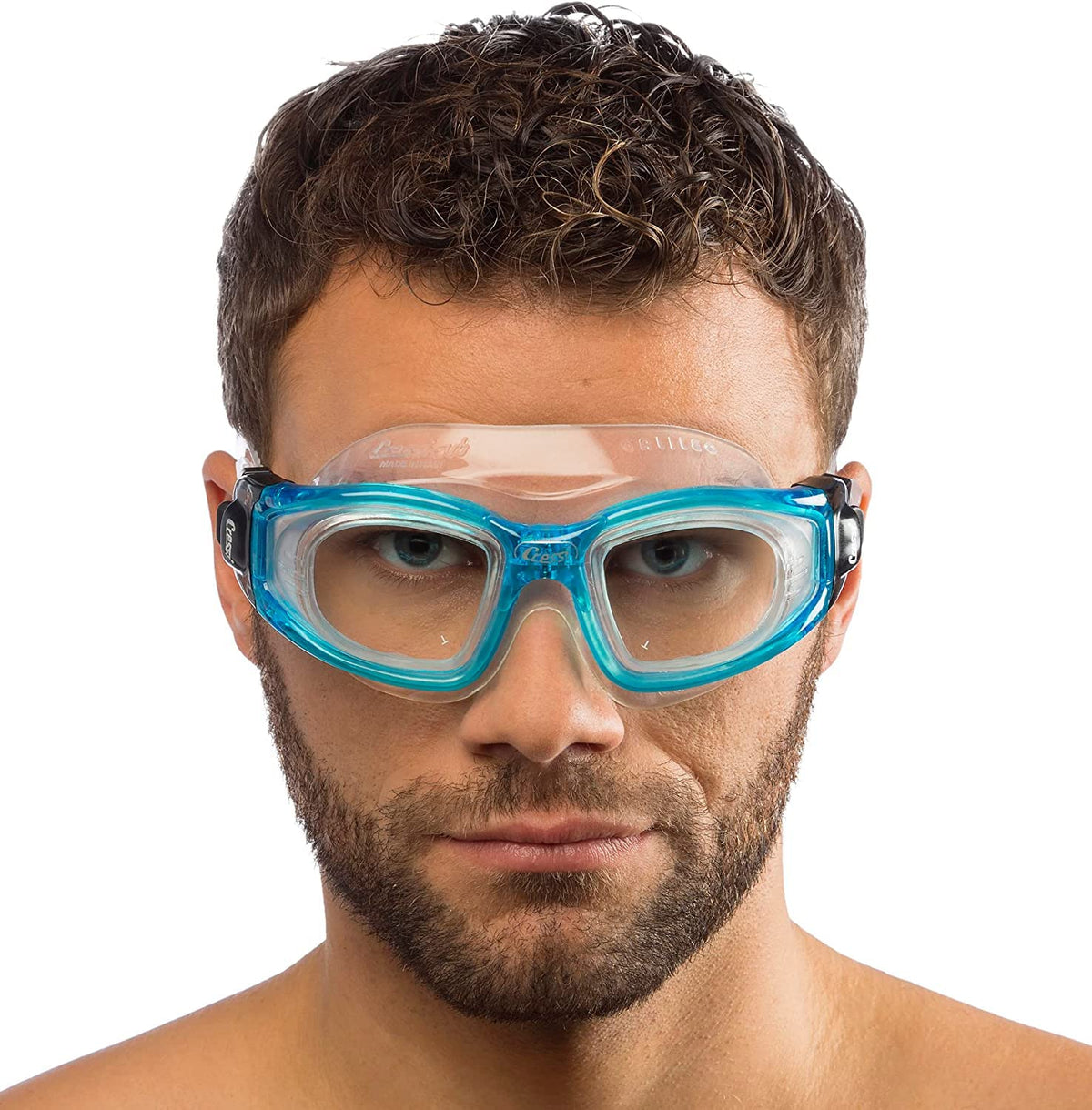 Cressi - anteojos de natación para Adultos con Lentes de Vidrio Templado y sin distorsión, Galileo: Fabricadas en Italia