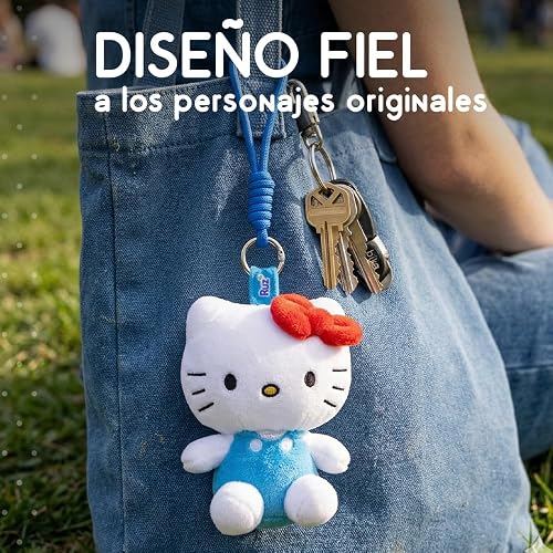 Ruz Llavero Peluche Hello Kitty 10 cm Suave con Aro Metálico | Accesorio para Mochila Bolsa o Llaves | Diseño Ligero y Resistente Ideal para Uso Diario o Regalo | Multicolor