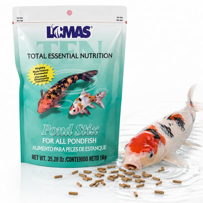 Lomas Alimento Pond Stix para Peces de Estanque - 1 kg (Paquete de 1)