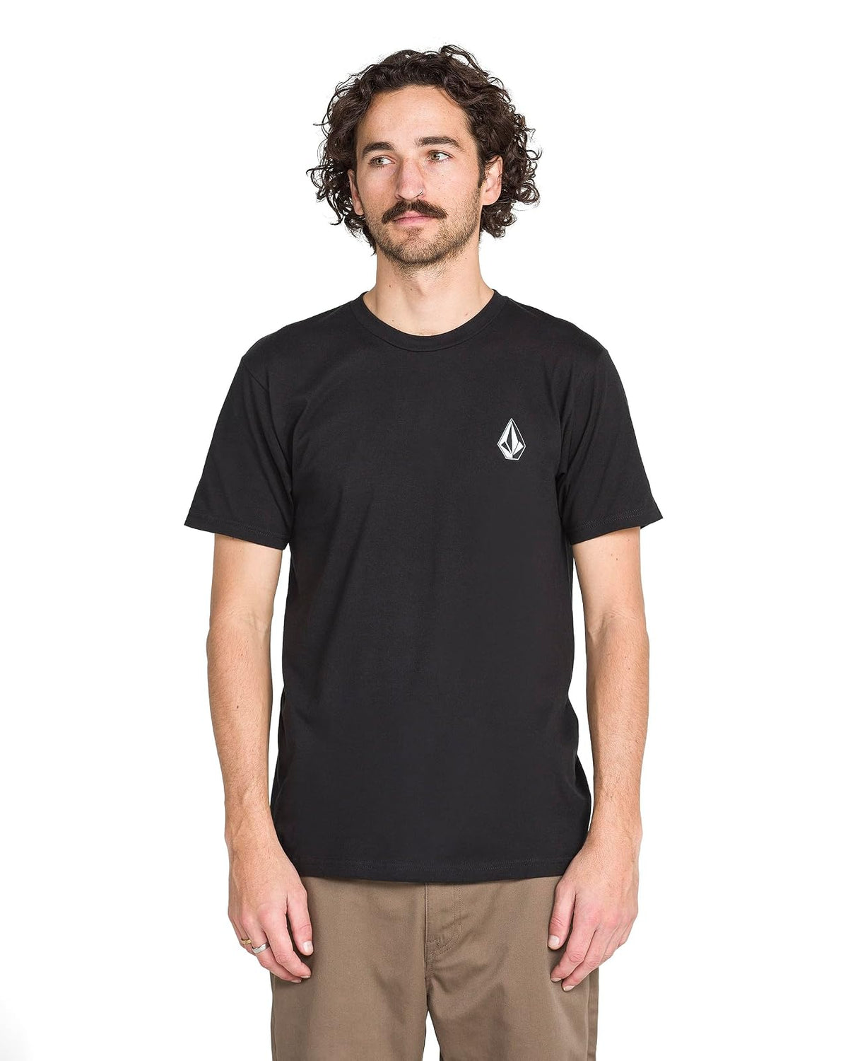 Volcom Playera de Manga Corta de Ajuste Moderno Deadly Stone Camiseta para Hombre