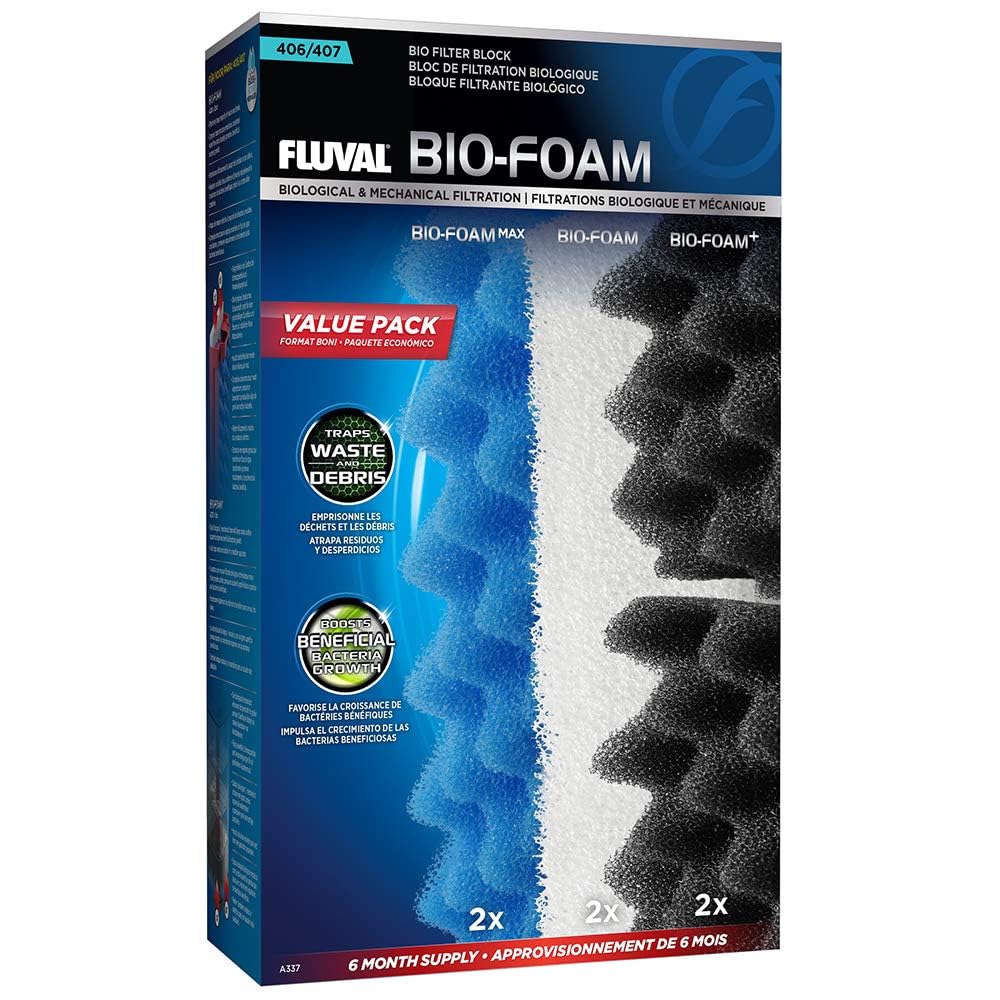 Fluval 406/407 Bio Foam Value Pack - Filtro de Repuesto para Acuario