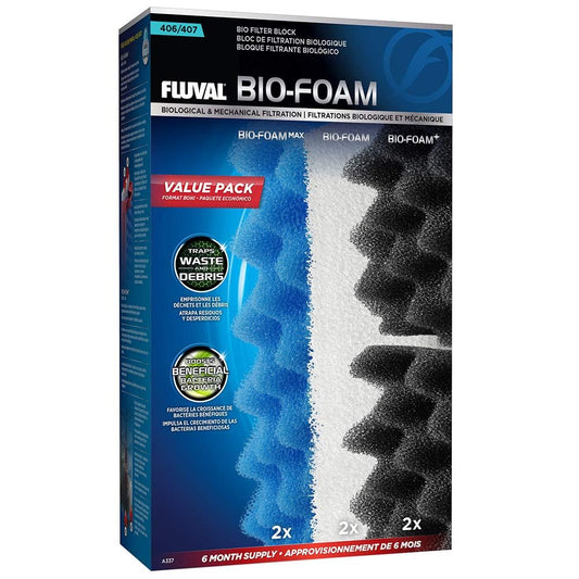 Fluval 406/407 Bio Foam Value Pack - Filtro de Repuesto para Acuario