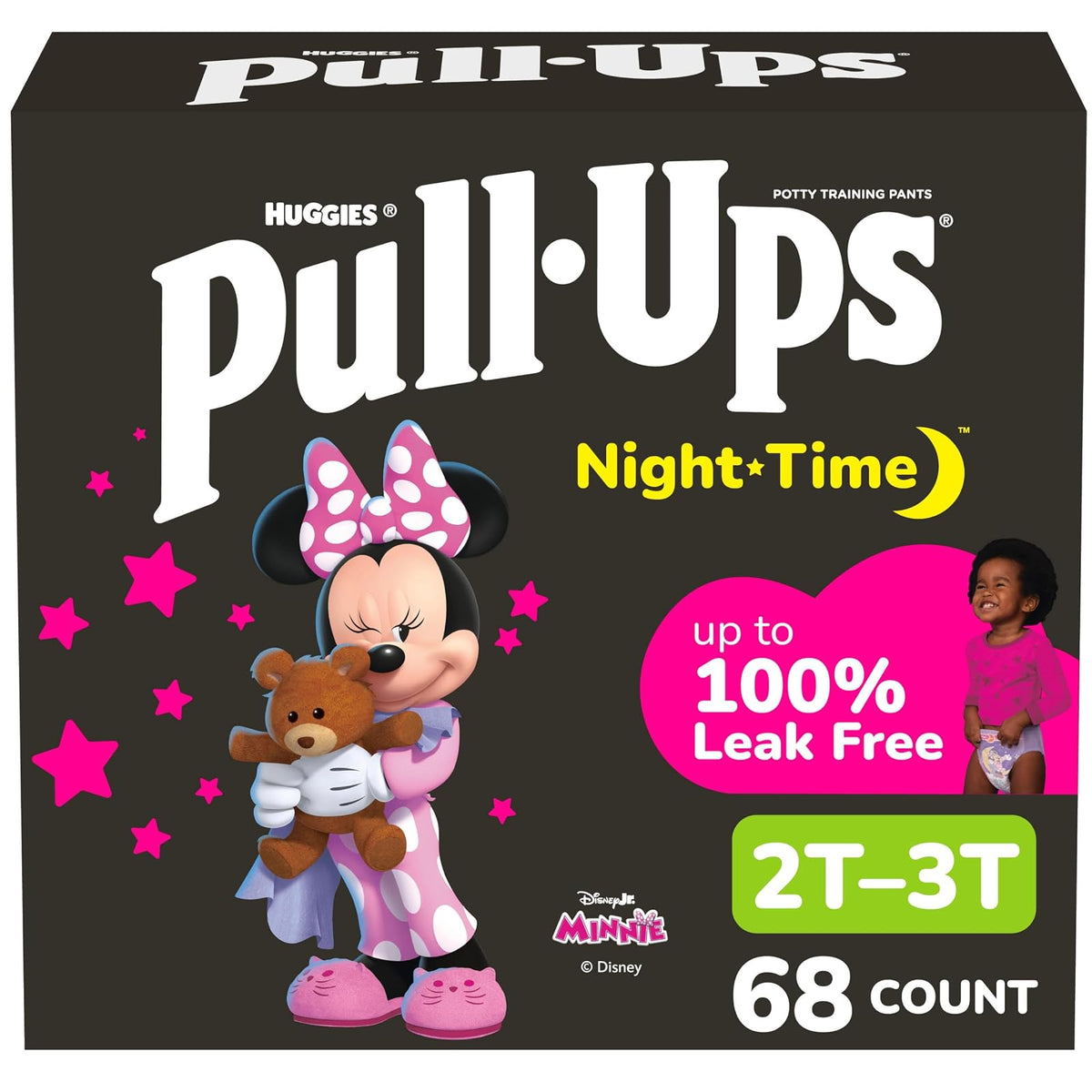 Pull-Ups Night Time - Pantalones de entrenamiento para niña, 2T-3T, 68 unidades