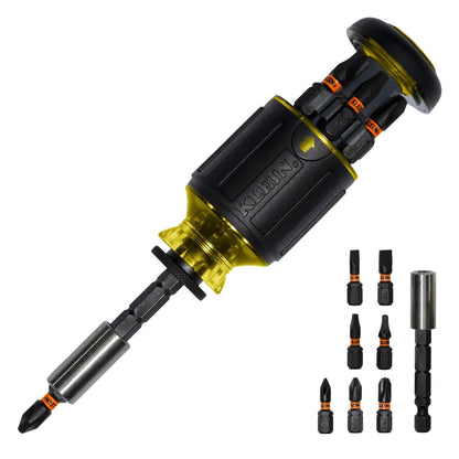 Klein Tools Desarmador Multipunta Magnético, 8 a 14 Puntas - Stubby 8 en 1